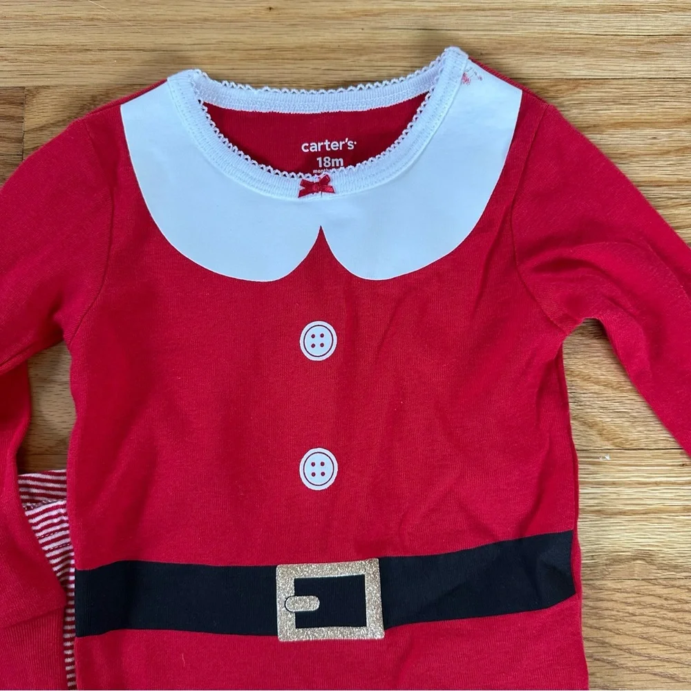 NWT Carter's Red Santa Pajama Set Sz 18 months